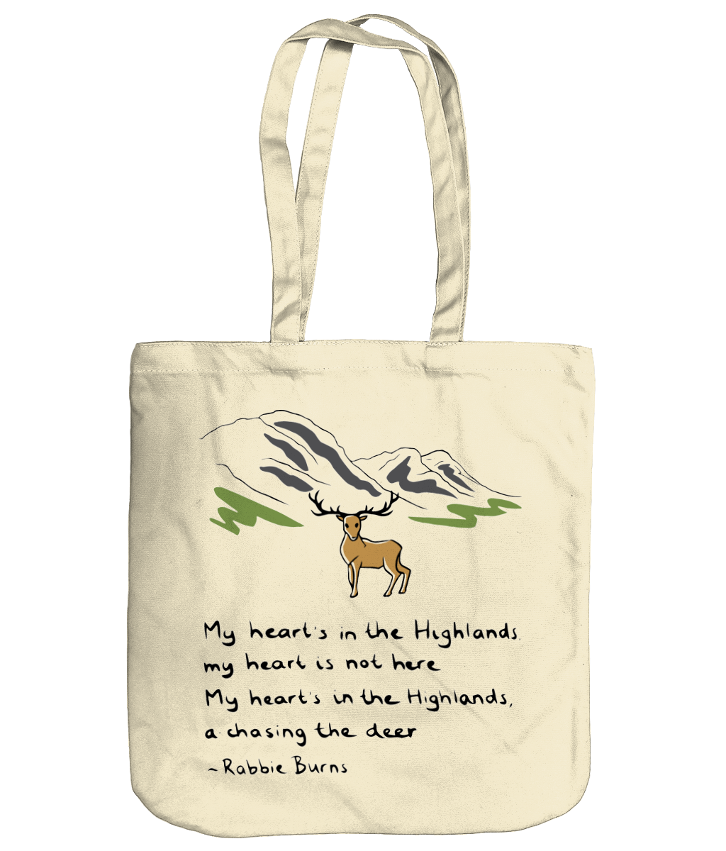 My Heart's in the Highlands Organic Tote Bag