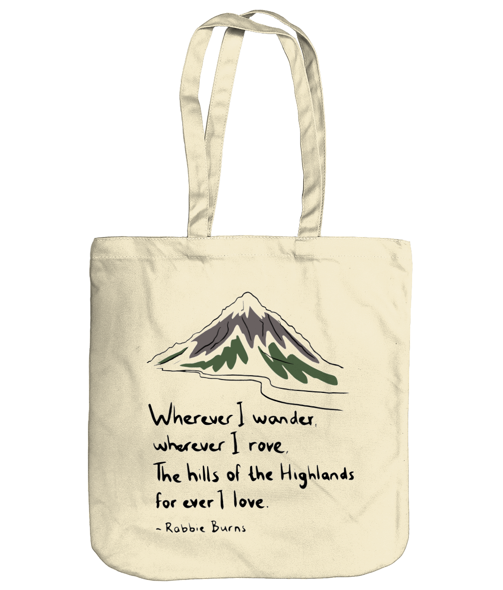 Wherever I Wander Organic Tote Bag